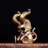 Stylish Copper/Brass Devil Charm Decorative Pendant For Outdoor Gear Jewelry Crafting Creative Gothic Gift