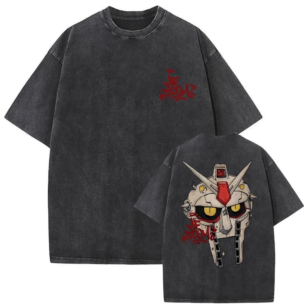 

2026 Прана футболка з принтом Mf Doom MM FOOD у стилі washed vintage для реперів, чоловіків, жінок, хіп-хоп мода, чоловіча повсякденна оверсайз вуличний одяг L коричневий