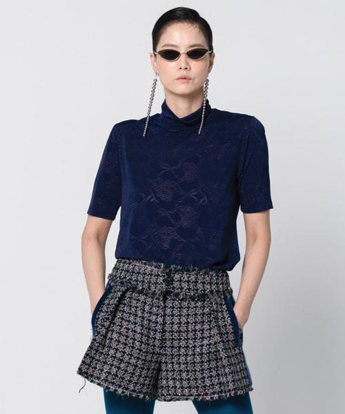 GREEDILOUS Turtleneck Short Sleeve Shirt