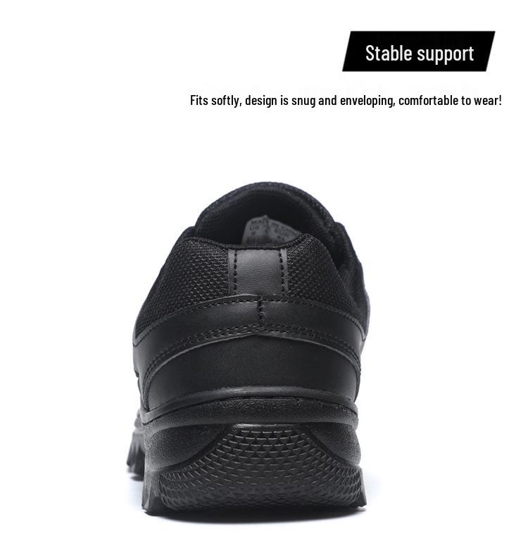 Black Breathable Non-Slip Training Shoes with Thick Wear-Resistant Sole for Outdoors, Running, and Couples