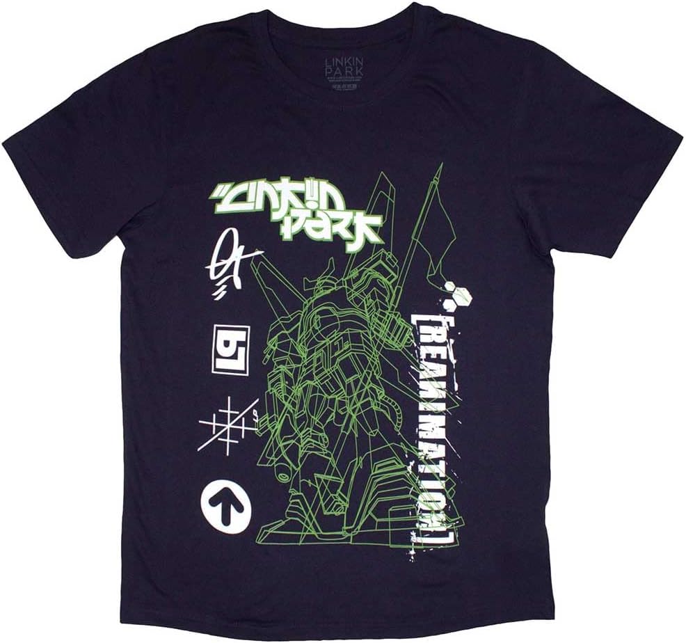 

Rock Off officially licensed products Men s Linkin Park Reanimation Robot Sketch T-Shirt Navy Blue S разноцветный