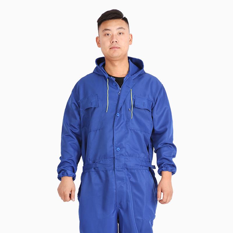Anti-fouling Dustproof Mechanic Coveralls with Hood - Long-Sleeved Jumpsuit