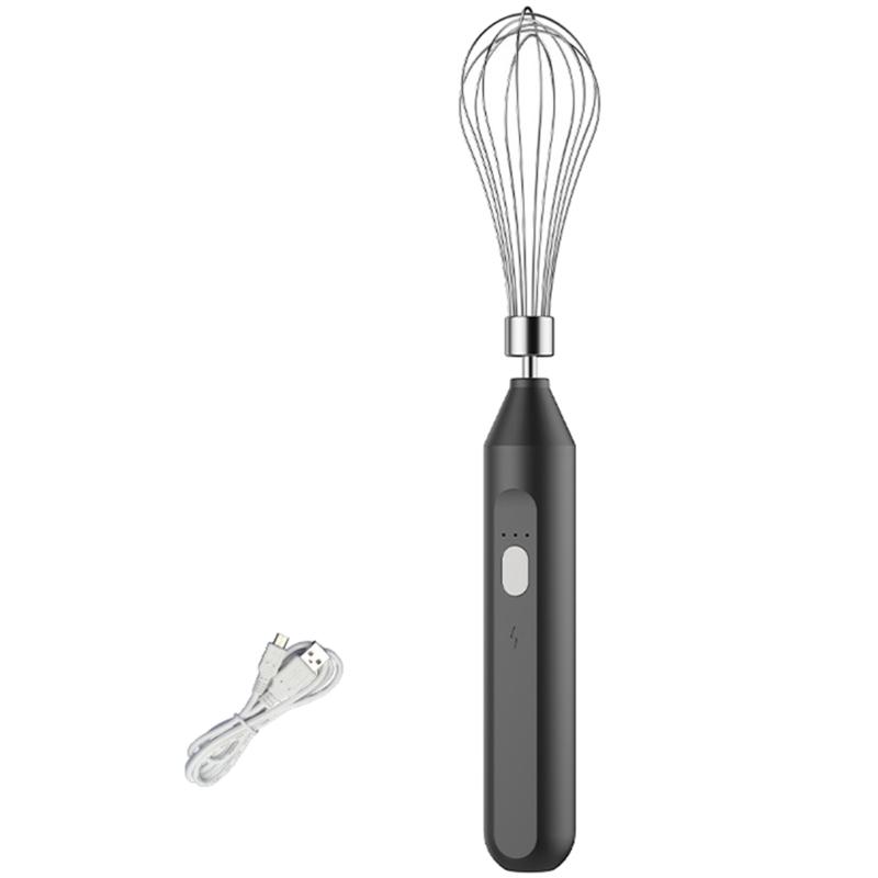 Batteur à œufs réglable à 3 vitesses, mousseur à lait rechargeable, fouet électrique portatif, batteur à mousse, mélangeur à main facile à utiliser