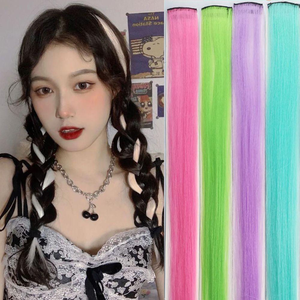 

Glow In Dark Fluorescence Hairpiece Luminous Wig Piece Hair Accessories Traceless Wig Hairpin фіолетовий