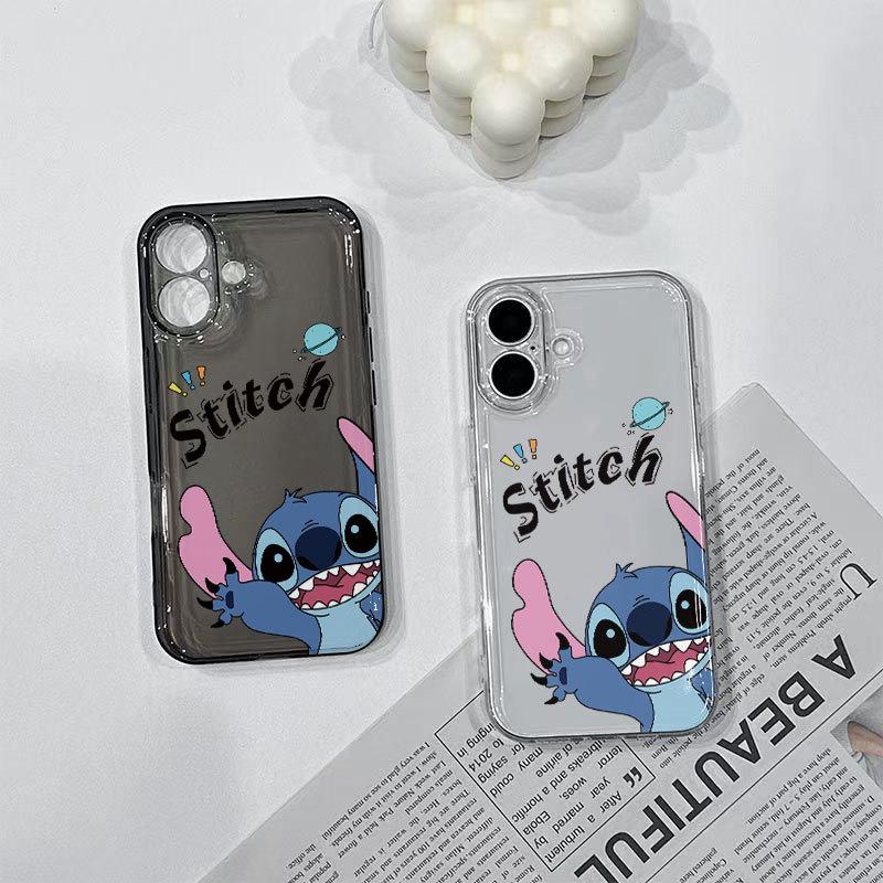 Cute Cartoon Stitch Transparent Soft Anti Drop Phone Case For Apple Iphone