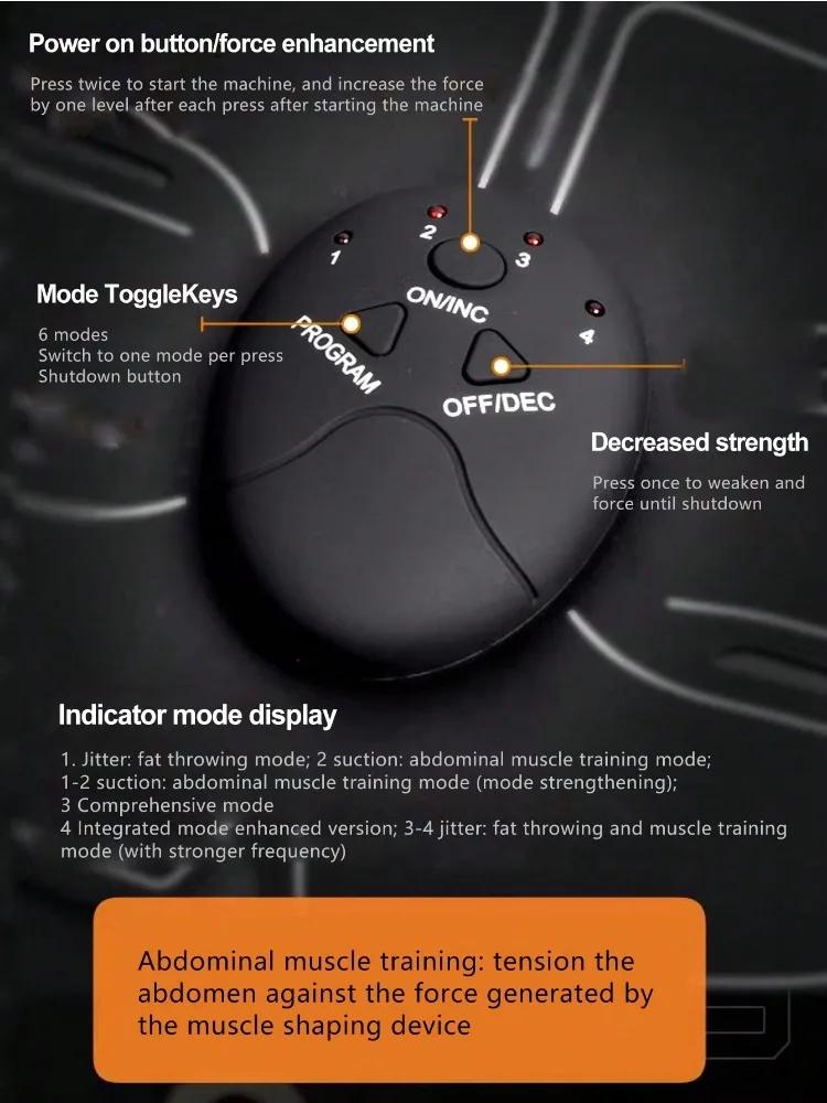 Muscle Stimulation Patch, Abdominal Training Smart Fat Burning Fitness Apparatus, Unisex