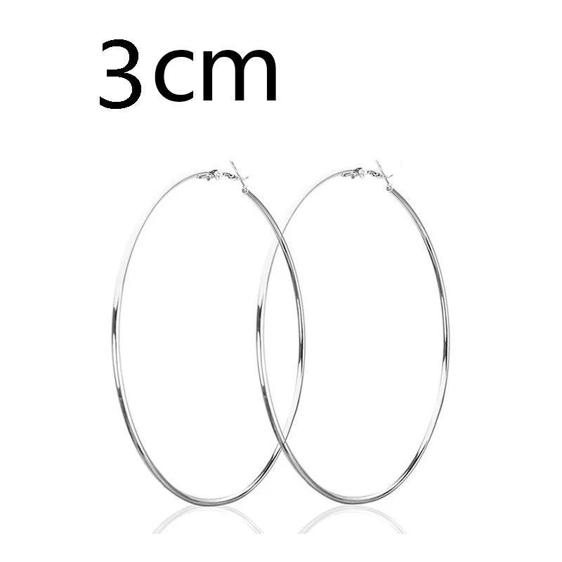 Women 3-10cm Small Big Circle Hoop Earrings Statement Ear Ring Fashion Jewelry Gift Nightclub DJ 2020