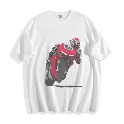 Červené tričko Red Racer - Dynamické umelecké tričko Ducati pre mužov a ženy