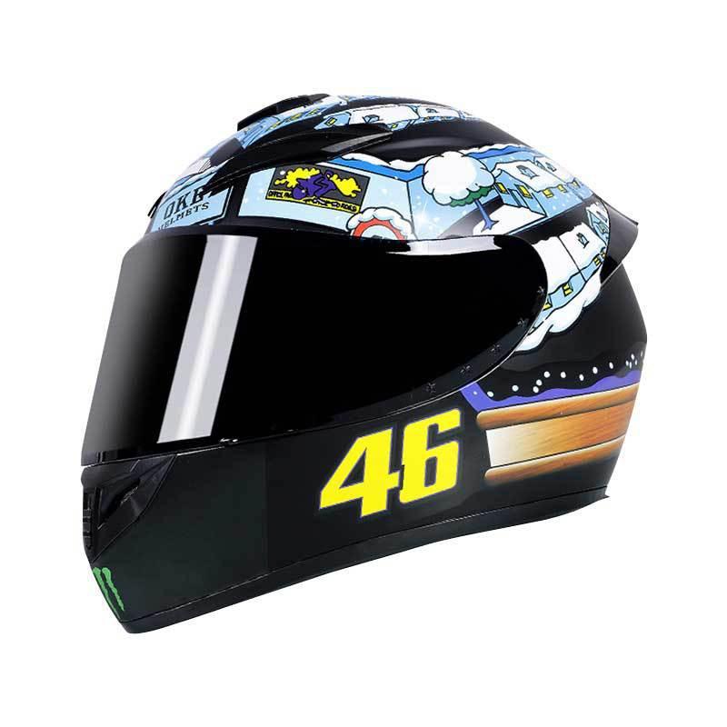 Full Face Motorcycle Helmet Men Women ABS Winter Riding Safety With Bluetooth Compatible Scooter Bike