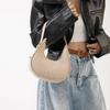 Chic Crescent Felt Shoulder Bag For Women Trendy 2023 Street Style Handbag