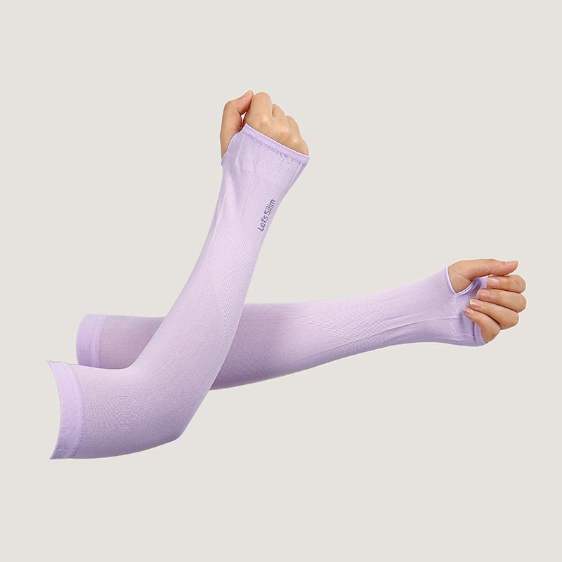 1 Pair Summer Finger Sleeve Ice Cool Wearing High Elastic Elbow Spring Outdoor Riding Fingerless Fishing Ice Silk Sleeve