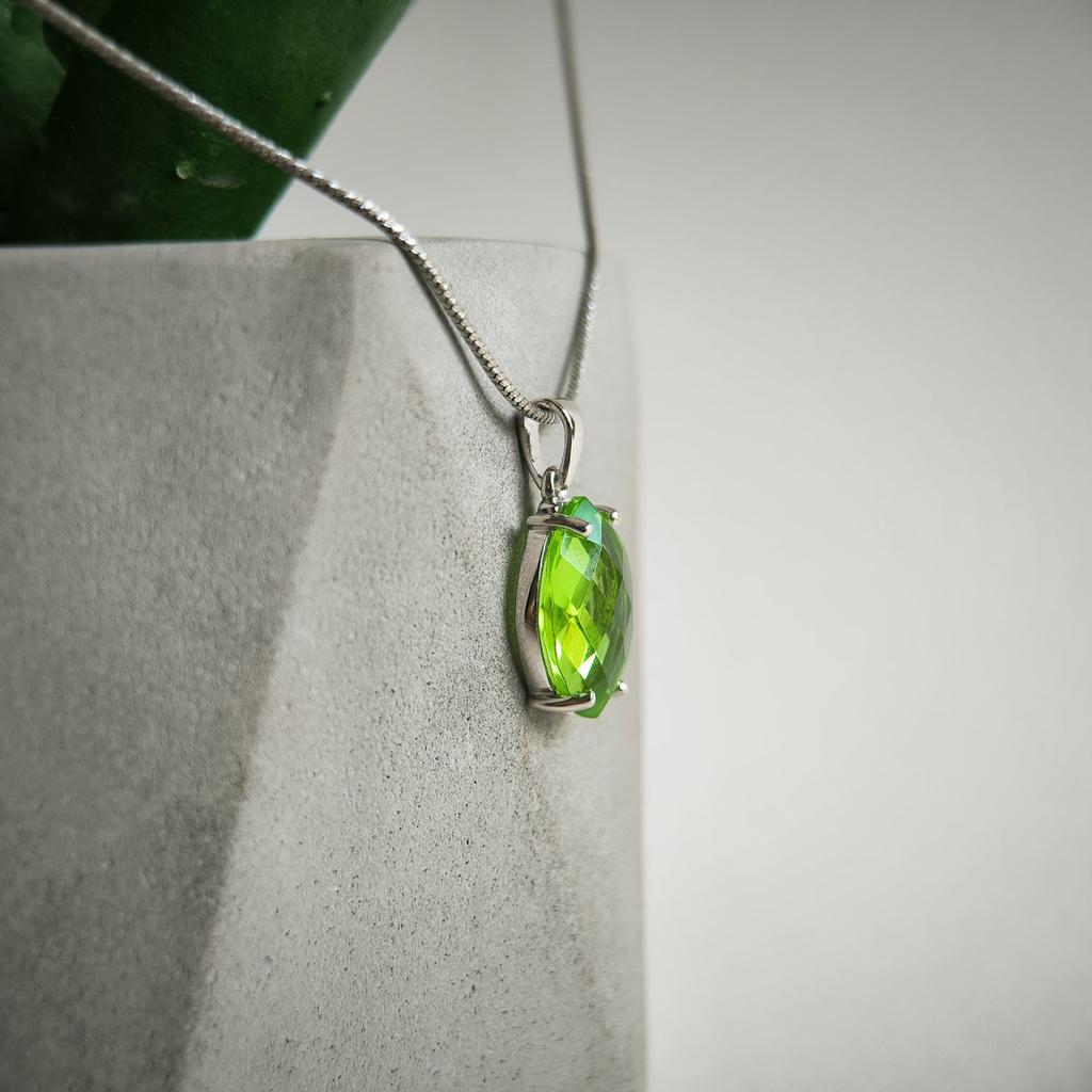 Серебряная подвеска с хризолітом 4.862ct (60002472)