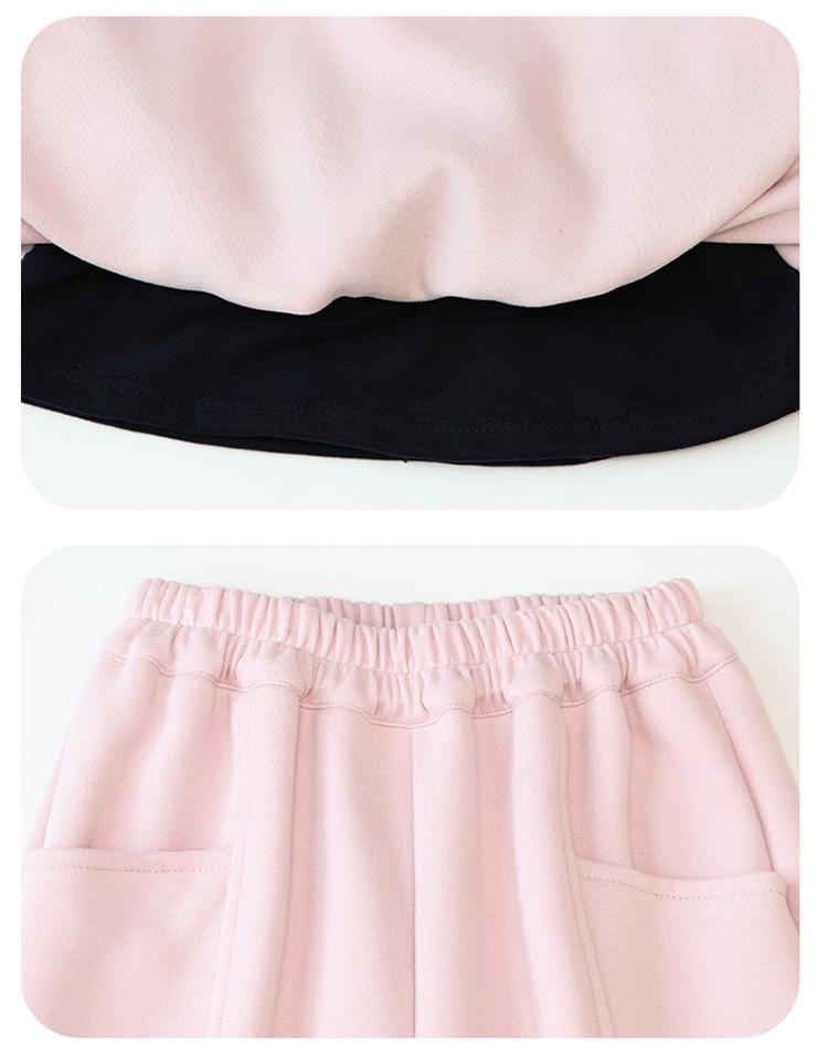 Höstens Sportset för Flickor 2025: Huvtröja med rosett för tidig höst