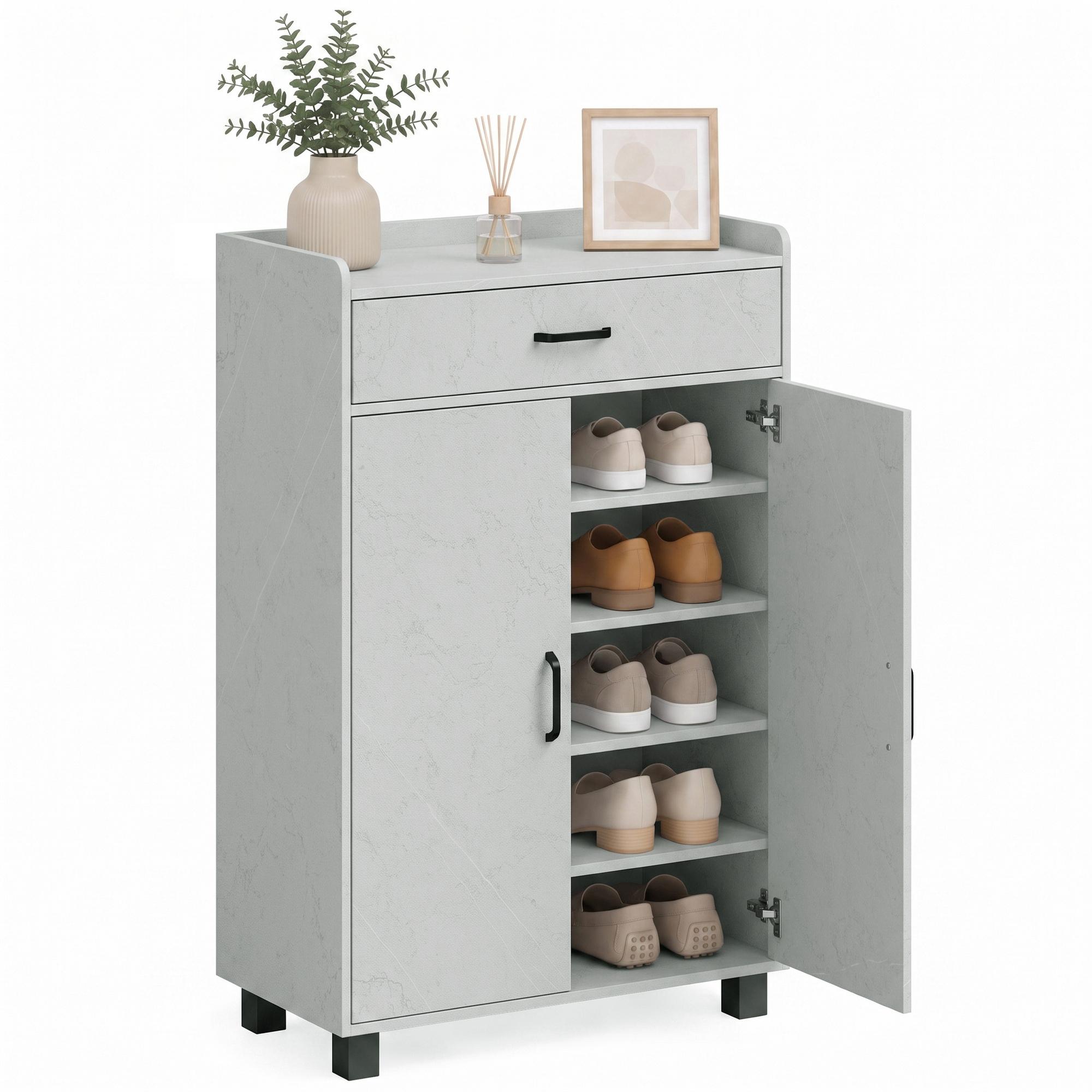 Shoe Cabinet, 2 Doors, Drawer, 5