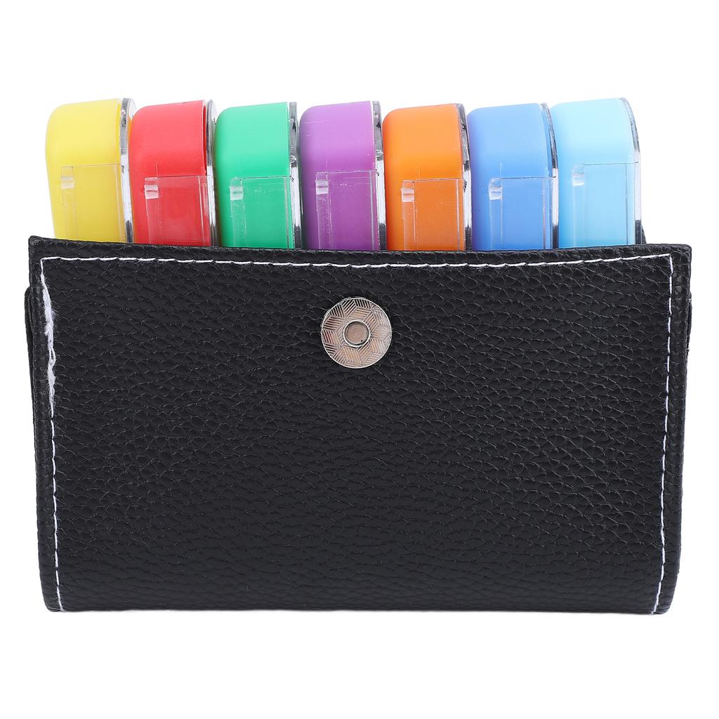 Weekly Medication Organizer Colorful 4 Times A Day Portable 7 Day Medicine Box for Travel Outdoor