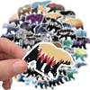 50 Pictures of Colorful Grizzly Bear Graffiti Stickers for Mountain Tops, Suitcase Motorcycle Trolley Case Notebook Waterproof DIY Stickers
