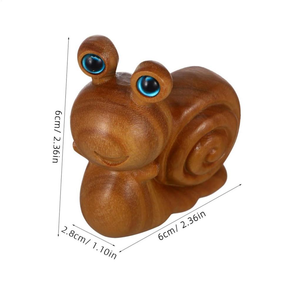 

Snail Wooden Animal Decor, Miniature Figurines for Home Desk, Planter Garden Bookshelf Landscape Office Decoration