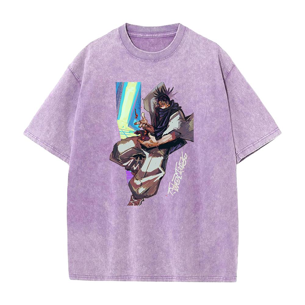 Anime Jujutsu Kaisen Choso Cool Printed T Shirt Men Manga Casual Tshirts Washed Cotton Tee Harajuku Male Vintage Loose T-shirt