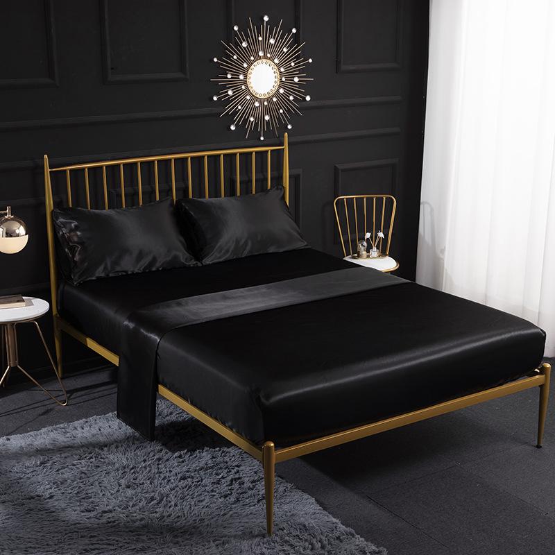 Kemila Luxury 3/4pcs Deep Pocket Up To 9 Inches Solid Bedding Sheet Set Fitted Sheet Pillowcases Twin Full Queen King