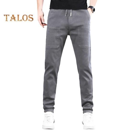 Sommer Vår Is Silke Bukser 6 Lommer Patchwork Plus Størrelse Rette bukser Ensfarge Vanntett Elastisk midje Daglig Bukser for Arbeid Skolereiser