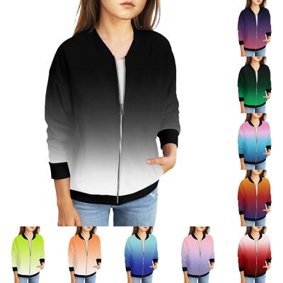 Girls Zip Up Jackets Kids Fall Long Sleeve Sweatshirts Outerwear With Pockets 5-15Years