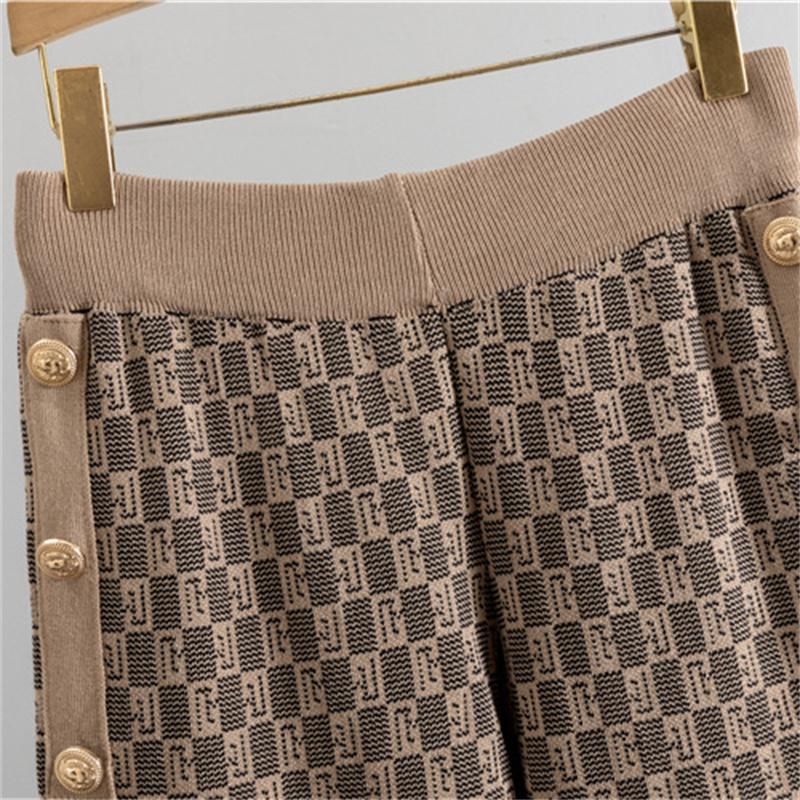 Women's Spring and Autumn New Fashion Style Knitted suit  Tank Top Sweater cardigan Pants 3 Piece suit