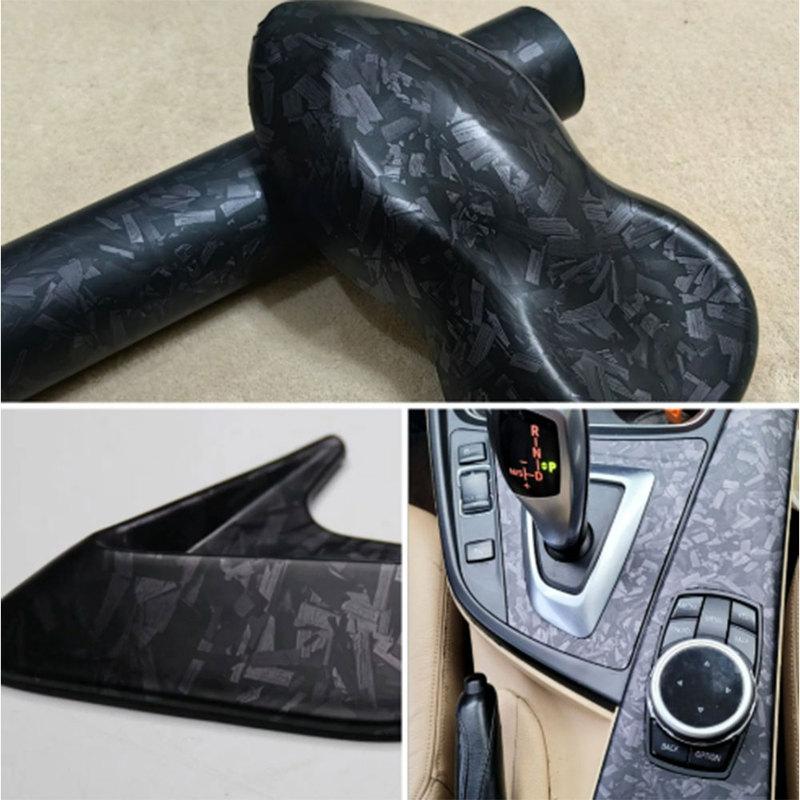 New Forged carbon matte black Carbon Vinyl Wrap Film Self Adhesive DIY Styling for motorcycle Car Wrap Exterior Cover Stickers