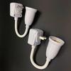 LED Socket Lamp Holder with E27 Screw, Rotating Head, and Flexible Hose (Three-hole Plug-In) for Bedroom.