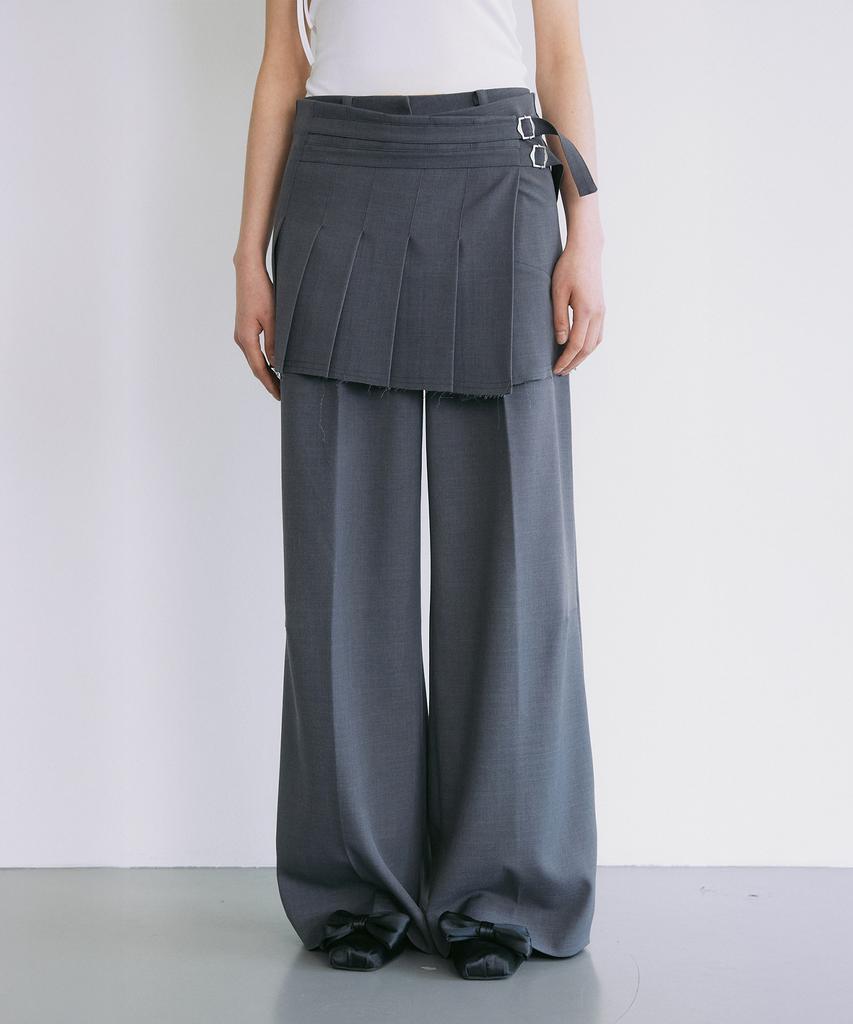 Yusim Layered Pleated Wrap Skirt