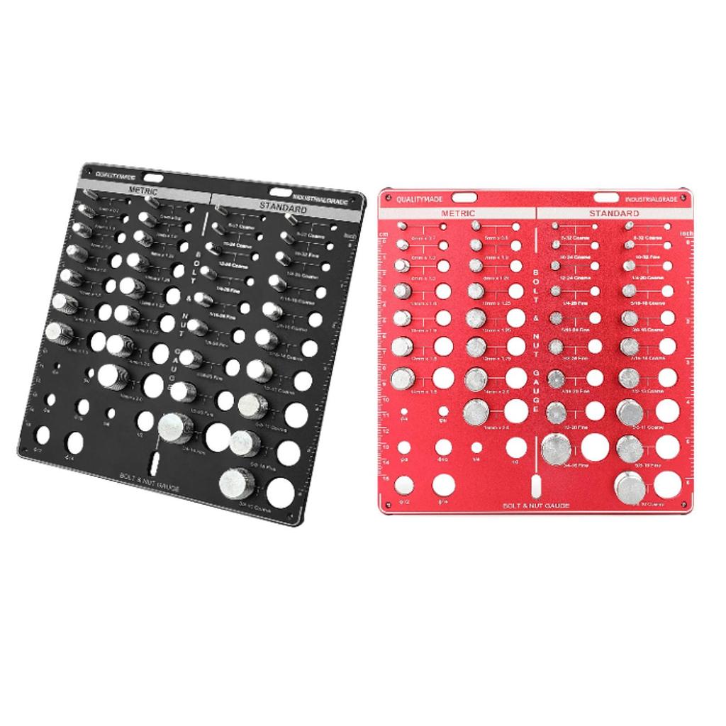 Nut and Bolt Thread Checker 34 Holes Screw Thread Gauge Measuring Tool