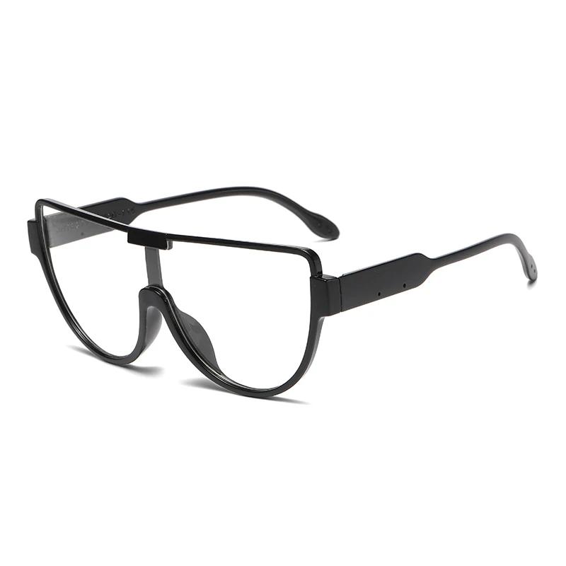 New Design Monoblock Semi-Round Sunglasses Designer Half Frame Goggle Shades Outdoor Oversized Sun Glasses For Women & Men