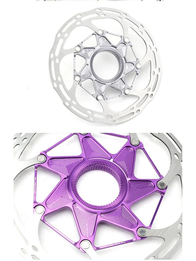 RIRO Ultra-light Center Lock Disc Brake Rotor for Mountain and Road Bikes, 140/160MM, Heat Dissipation.