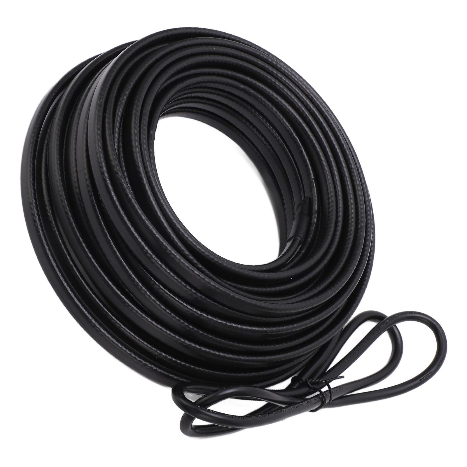 Electric Heating Cable with Explosion Proof Plug Self Regulating Heat Cable for Water Pipe 20 Meters EU Plug 220V Polyolefin/PVC
