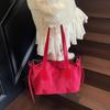 2025 Autumn & Winter Fashion New Faux Suede Square Shoulder Bags Hasp Large Capacity Commute Stylish Design Women's Tote Bags