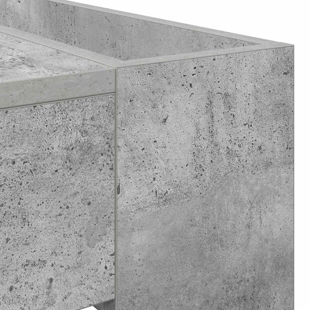 Coffee Table Concrete Grey 110 X 50 X 41 Cm Particleboard