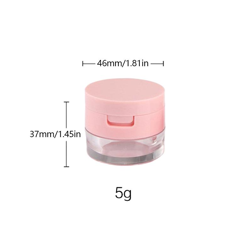 1Pcs 3G/5G Portable Powder Box Empty Loose Powder Container With Sieve Mirror Cosmetic Sifter Loose Jar Travel Makeup Container