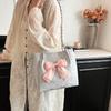 Large Capacity Women's Shoulder Bag Soft Casual Handheld Bag Portable Bow Shoulder Bag  Casual Wear