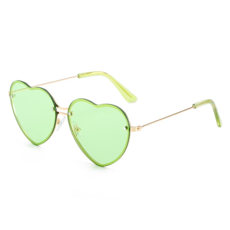 Versatile Frameless Heart-Shaped Sunglasses for Women