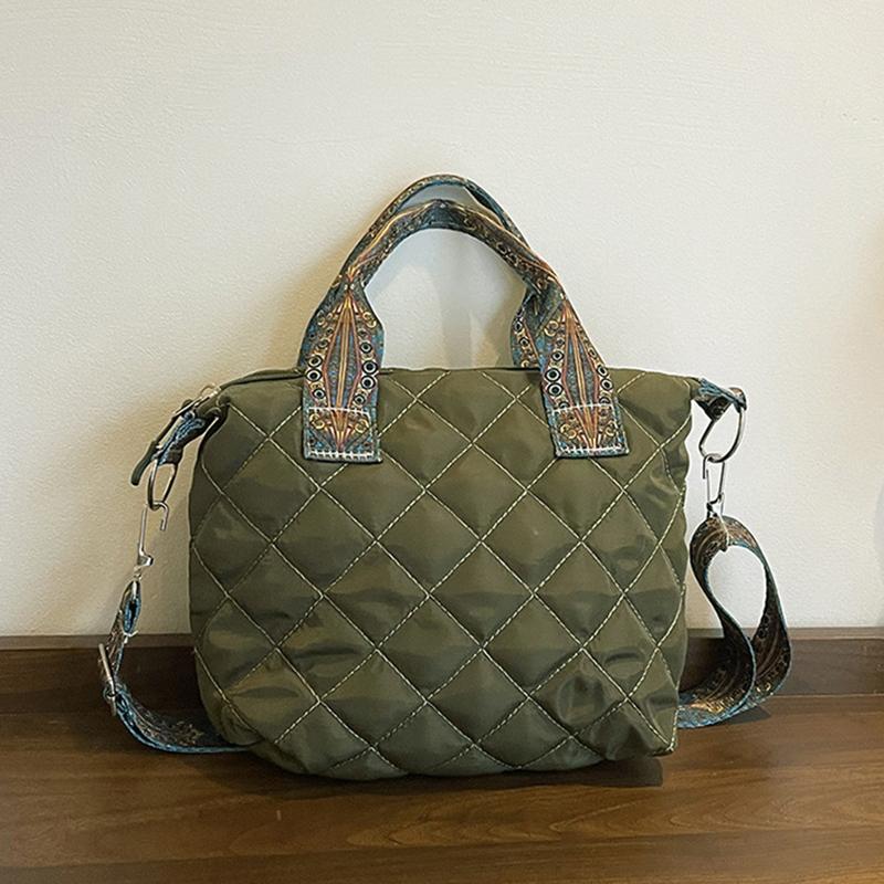Prošívaná kabelka s horním uchem, kabelka přes rameno, velkokapacitní, kosočtvercový vzor, jednobarevná, vintage crossbody kabelka pro ženy do práce