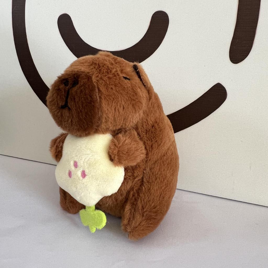 Hot Selling Turtle & Strawberry Hat Capybara Plush Doll Keychain Backpack Decoration