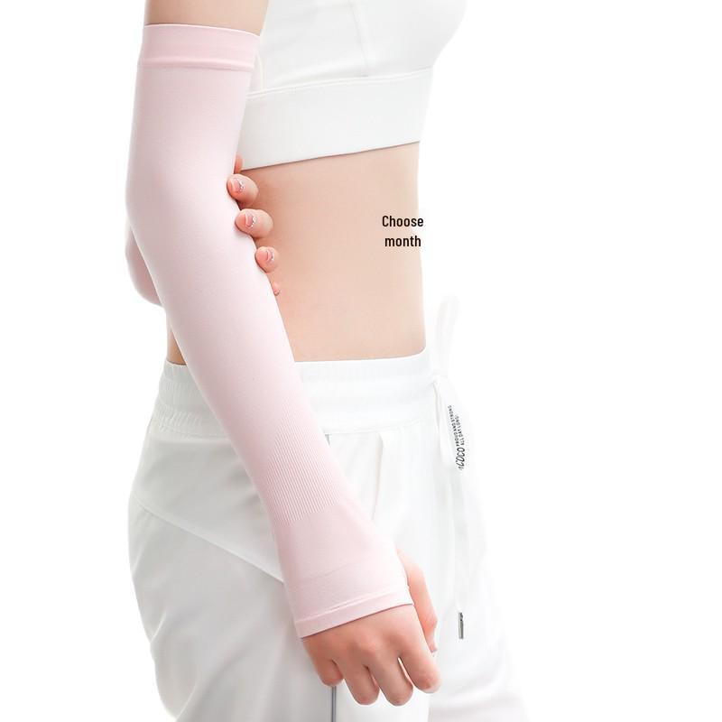 High Elastic UV Protection Ice Silk Arm Sleeves - Unisex, Breathable & Lightweight for Outdoor Cycling, Fishing, and Travel.