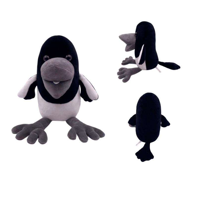 Elster Krähe Plüsch Stofftier Spielzeug Realistische Vogelpuppe Weich Kuschelig Kindergeschenk 15 Zoll