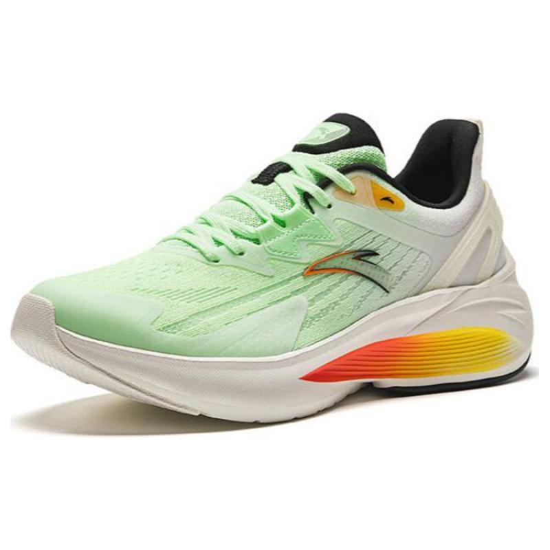 Anta Stinger 5 Abrasion Resistant Breathable Low Top Running Shoes Men's White Green Sneakers 912415552-2