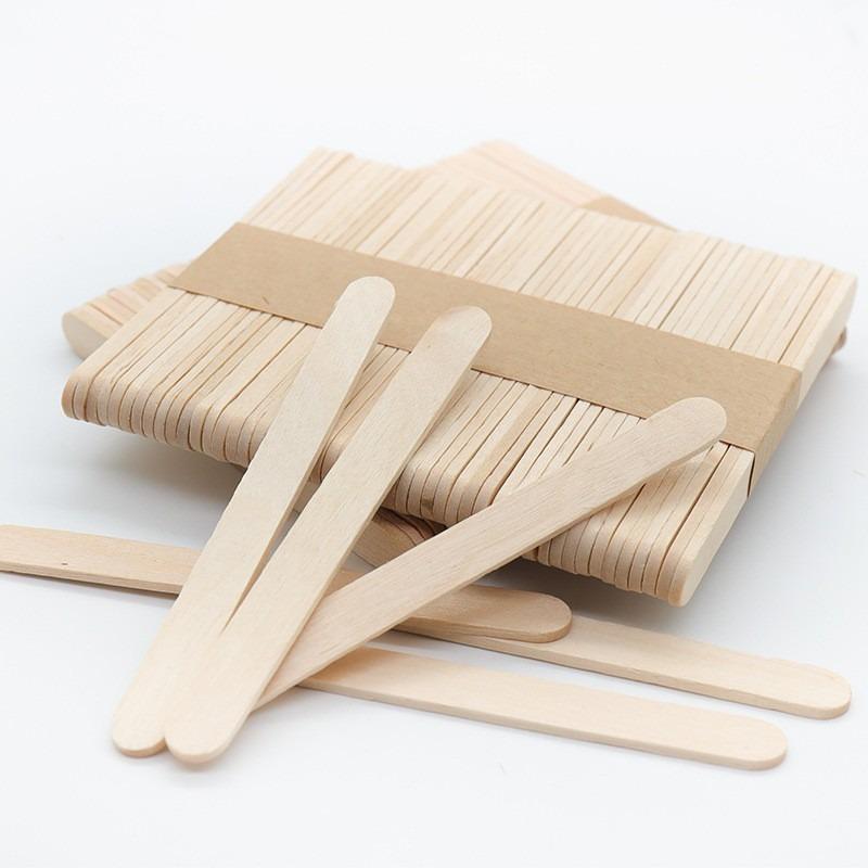 Ice Cream SticksDisposable Wooden Ice Cream Popsicle Sticks Natural-color Ice Cream Wooden Sticks Handcrafted Materials, Ice Cream Sticks