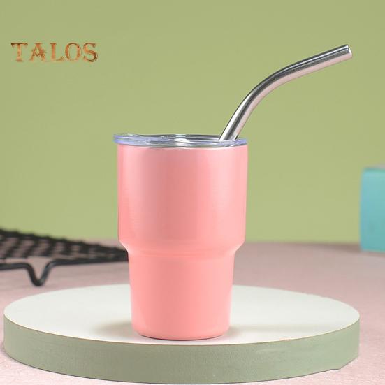 60ML Stainless Steel Cup with Straw And Lid Anti Rust Versatile Minimalistic Anti Rust Water Cup for Cocktails Juices