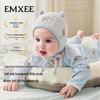 EMXEE Newborn Baby Silk Linen Windproof Hat