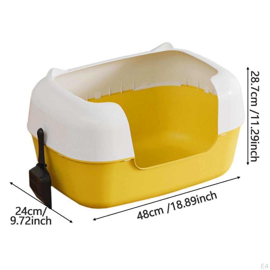 Cat Litter Box Cleaning Basin Portable Removable High Sided Anti Splashing Toilet for Indoor