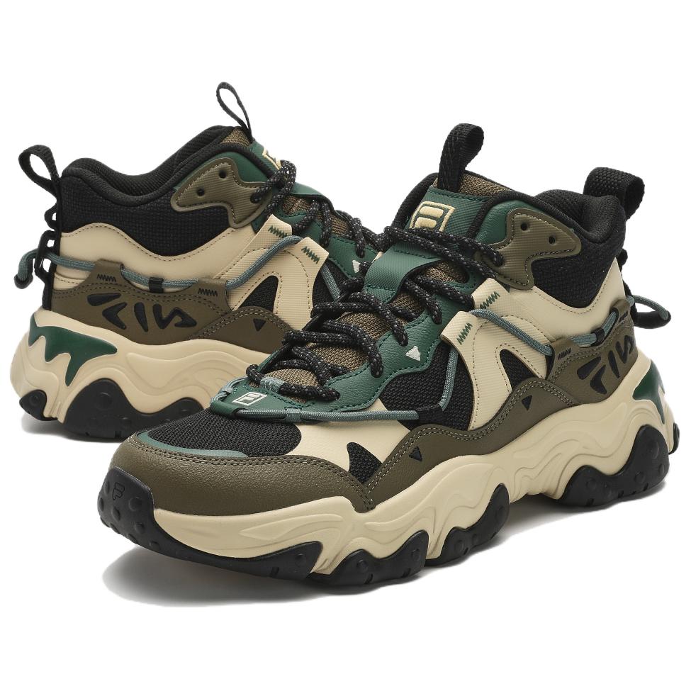 Fila Fashion Retro Outdoor Mid-Top Casual Shoes Men Casual Shoes Black Green F12M412116FBH