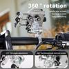 Outdoor aluminum alloy mobile phone holder 360 °+180 ° rotating motorcycle navigation phone shock-absorbing riding accessories