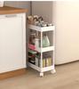 SVOHZAV Kitchen Slim Storage Cart with Pet Bottle Refrigerator Side Bathroom Slim Spice Rack Cart, Casters, 13cm, 18cm, 22cm, Rack, Storage, Storage,